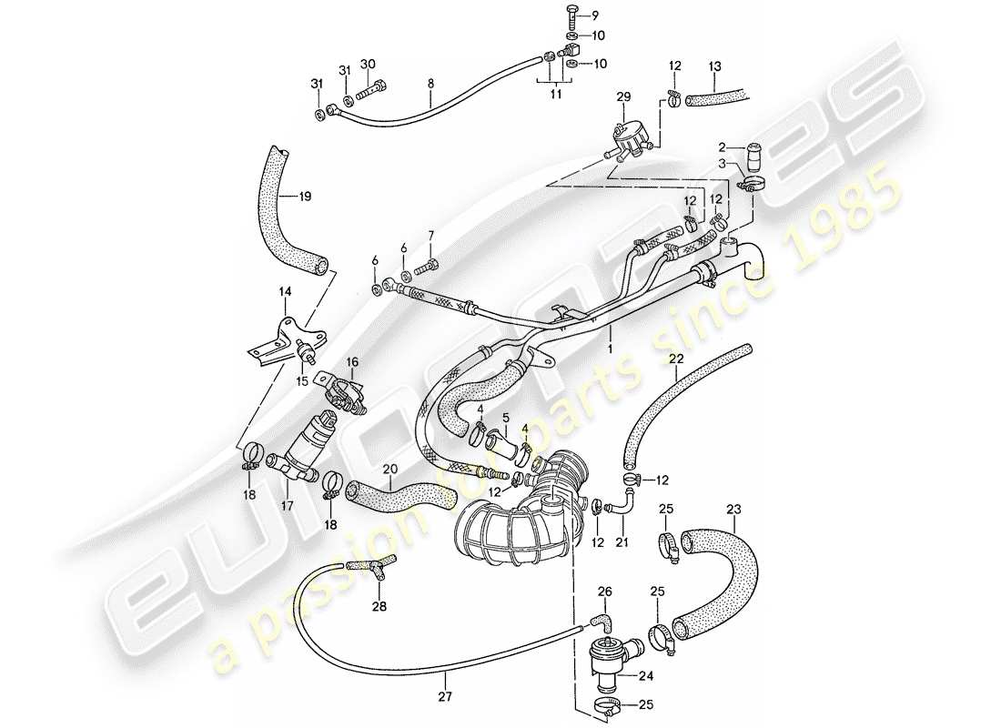 porsche 1990 (944) l-jetronic - diagramma delle parti 3