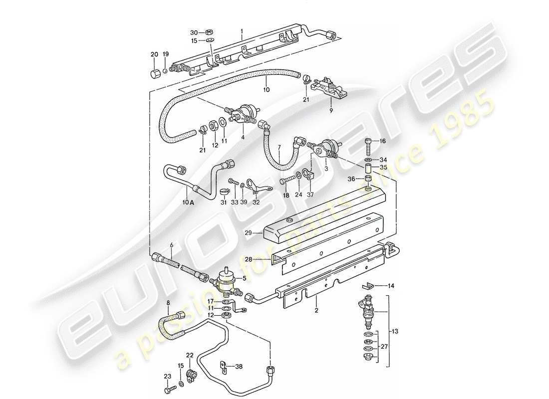 porsche 1990 (928) lh-jetronic - 4 diagramma delle parti