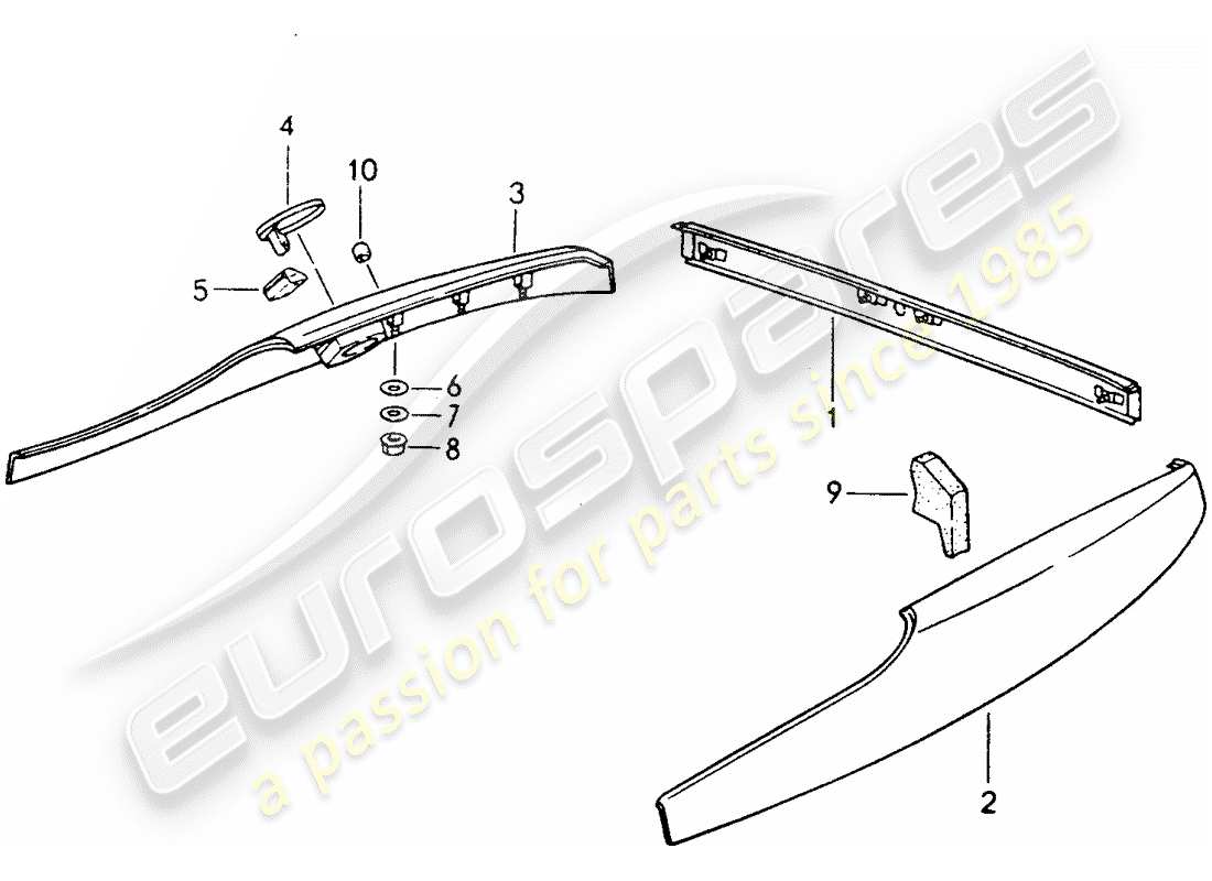 porsche 1994 (968) finiture diagramma delle parti