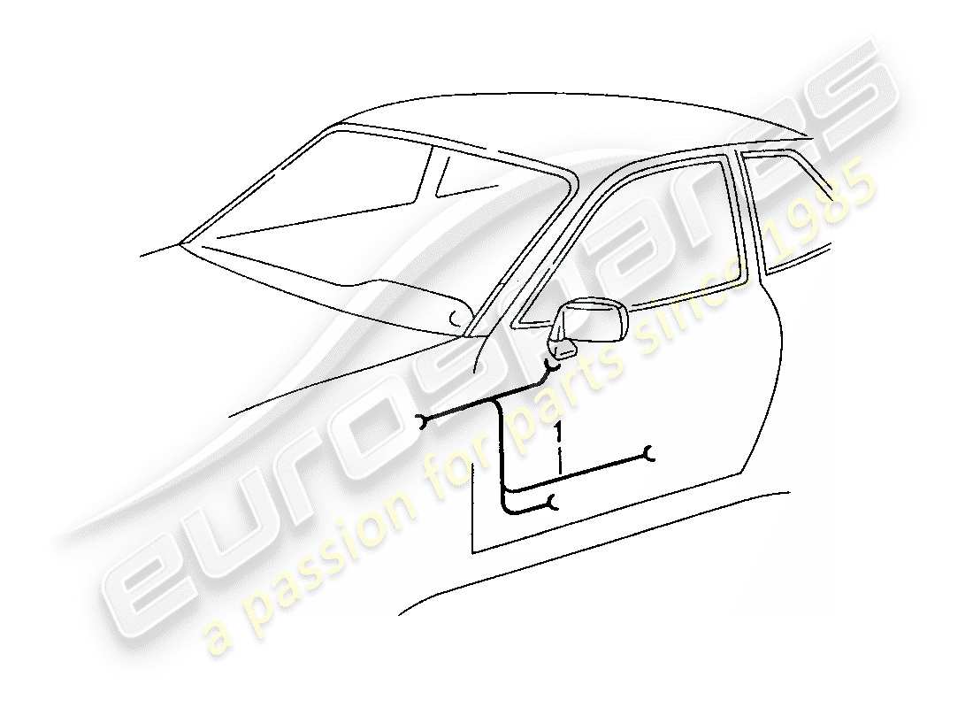 porsche 1991 (944) cablaggi - porte diagramma delle parti