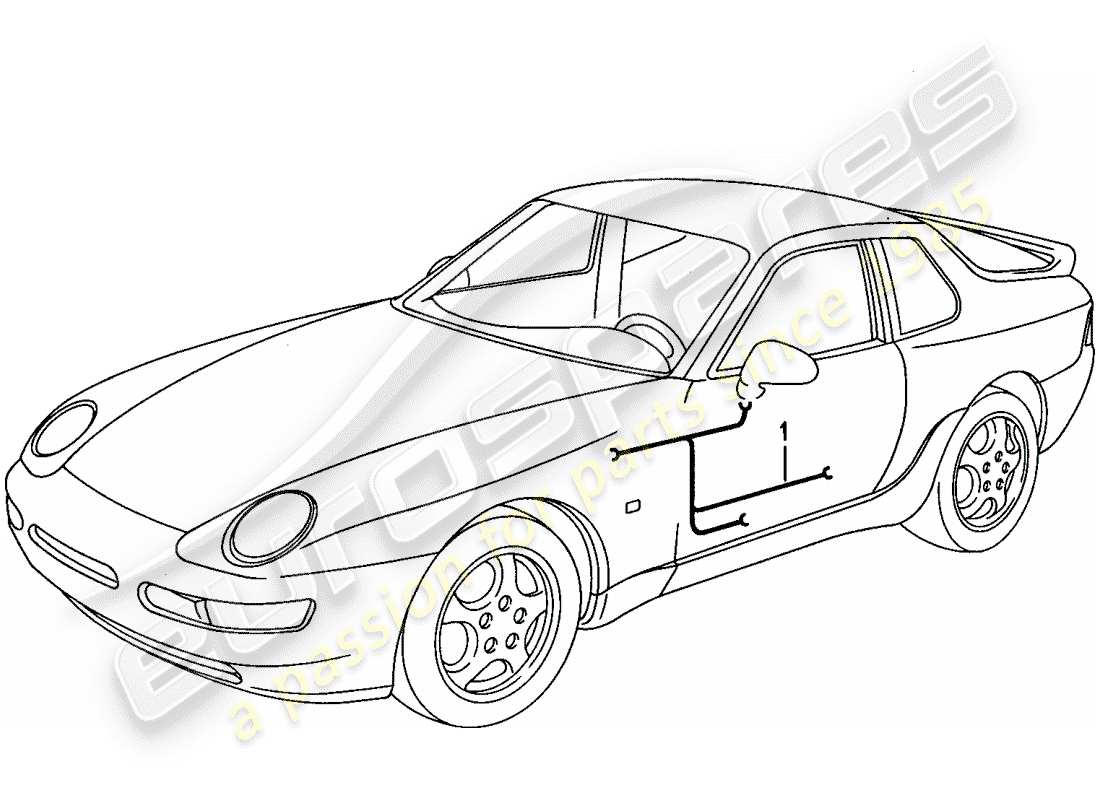 porsche 1994 (968) cablaggi - porte diagramma delle parti