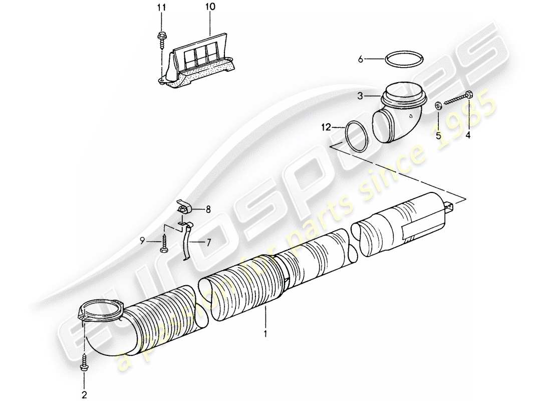 porsche 1997 (993) ventilazione - riscaldamento 2 diagramma delle parti