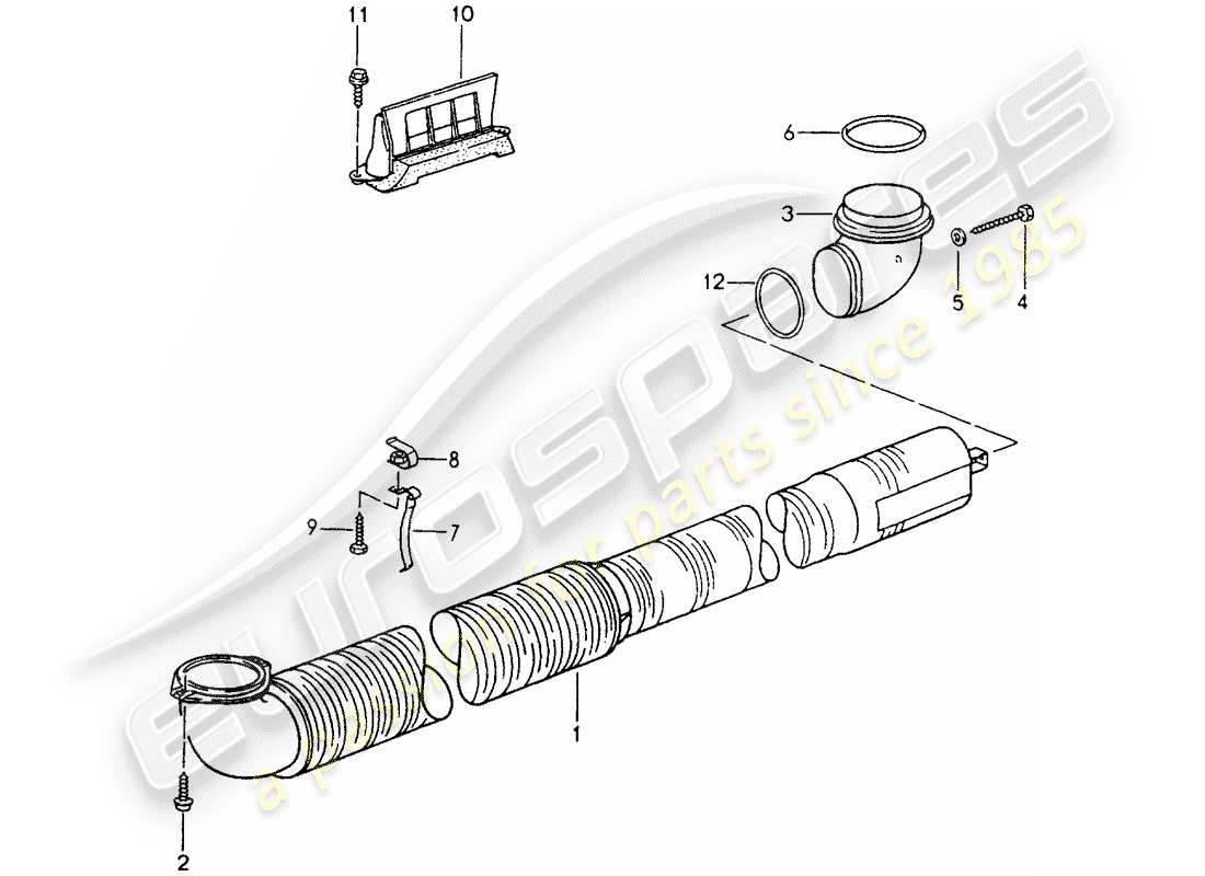 porsche 1992 (964) ventilazione - riscaldamento 2 diagramma delle parti