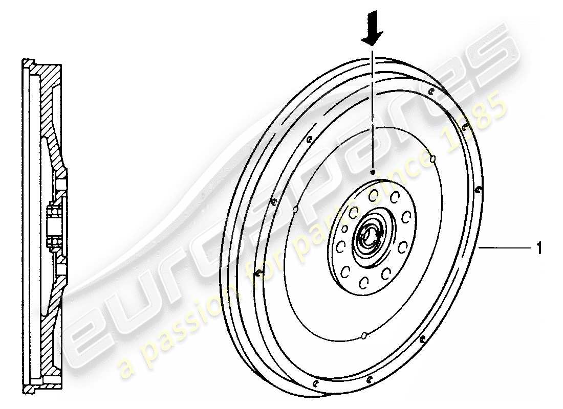 un diagramma delle parti dal catalogo delle parti porsche 1964 (refurbished and exchange catalogue)