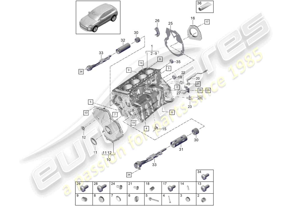 diagramma della parte contenente il codice parte 9a7109210