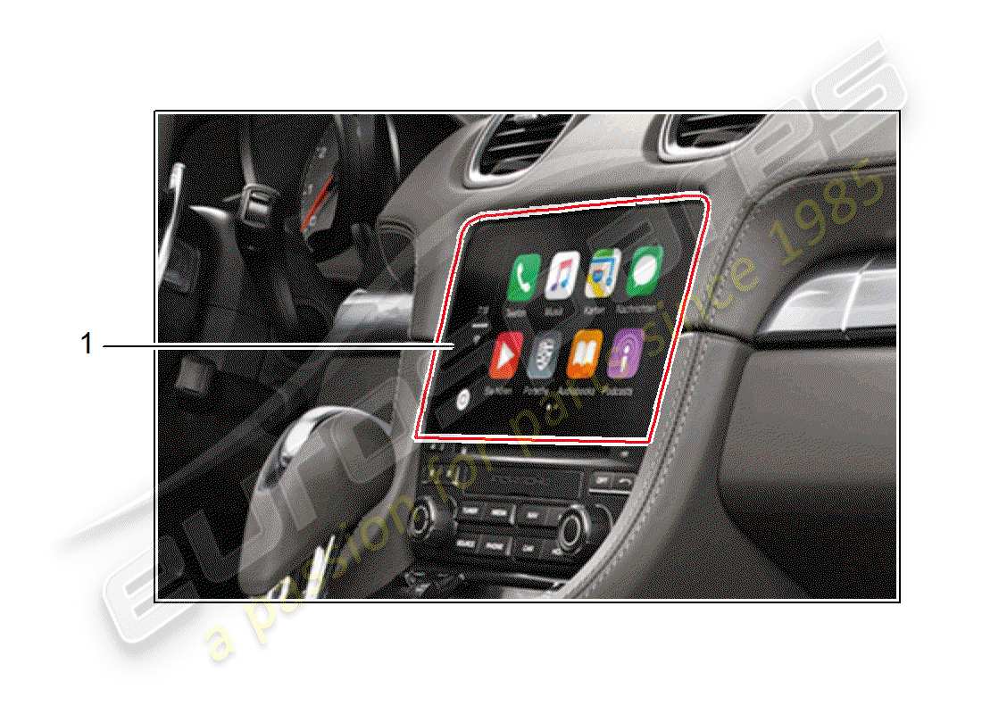 un diagramma delle parti dal catalogo delle parti porsche 2017 (tequipment 98x/99x)