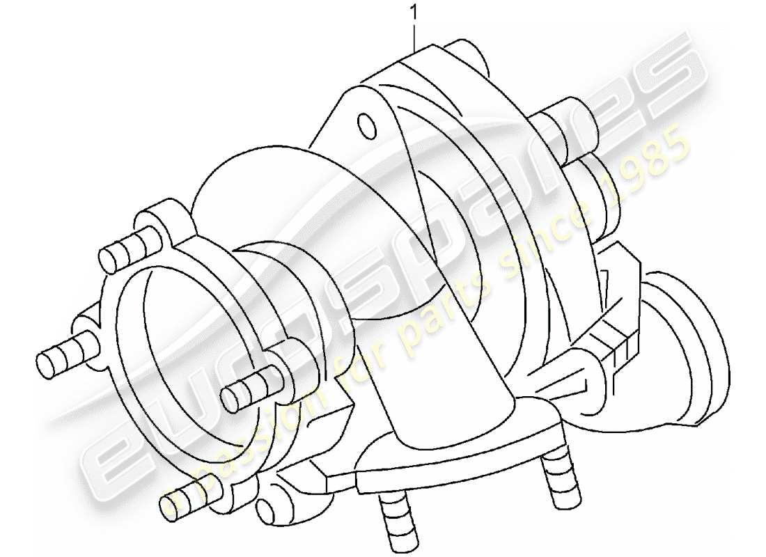 un diagramma delle parti dal catalogo delle parti porsche 2009 (refurbished and exchange catalogue)