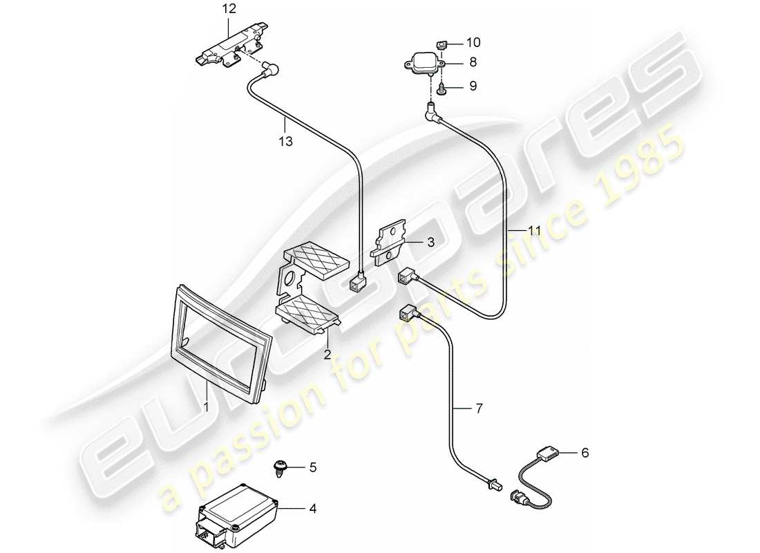 un diagramma delle parti dal catalogo delle parti porsche 2008 (997-1 turbo / gt2)
