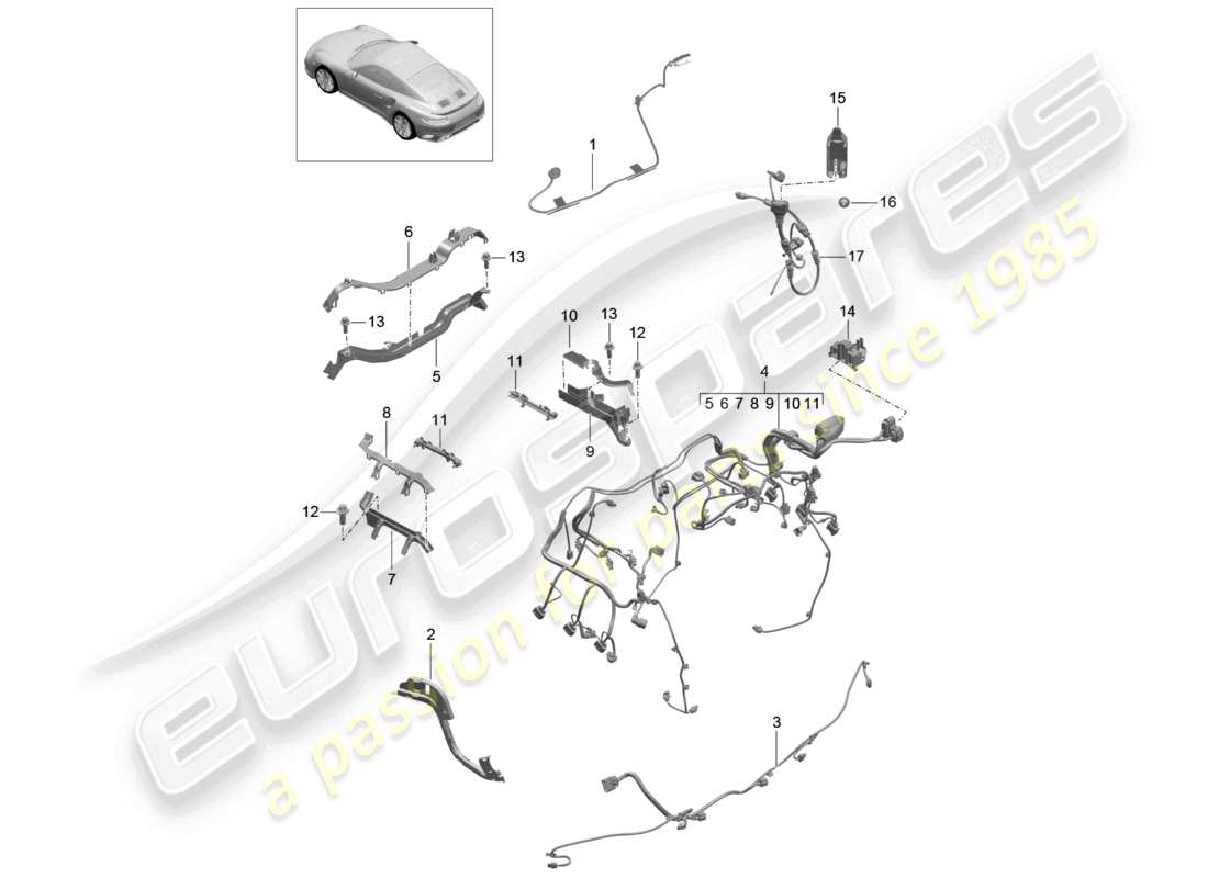 diagramma della parte contenente il codice parte 9p1971188b