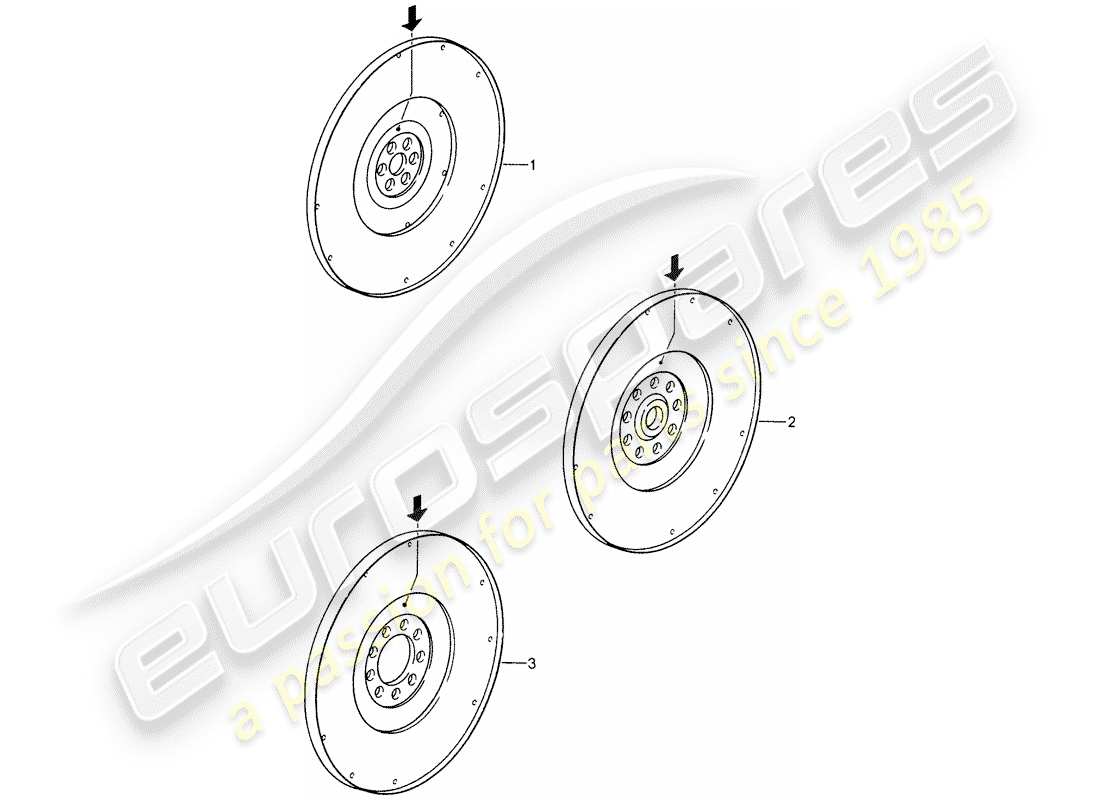 un diagramma delle parti dal catalogo delle parti porsche 1978 (refurbished and exchange catalogue)