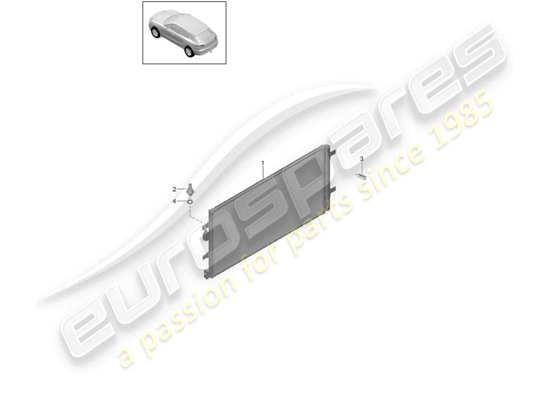 un diagramma delle parti dal catalogo delle parti porsche 2018 (macan)