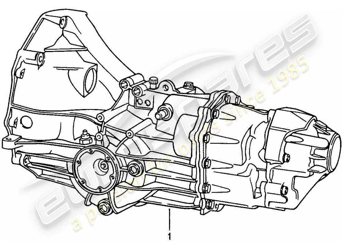 un diagramma delle parti dal catalogo delle parti porsche 1970 (refurbished and exchange catalogue)