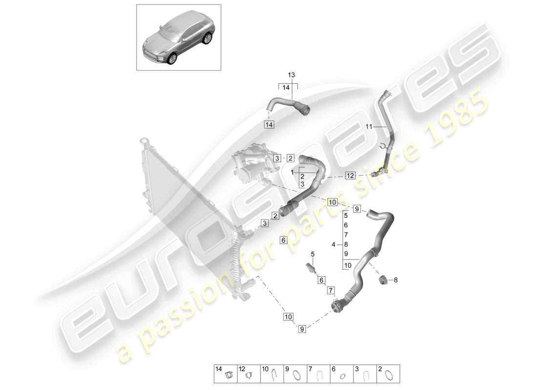 diagramma della parte contenente il codice parte 95b121056e