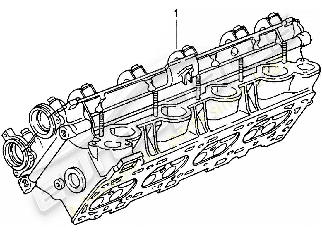 un diagramma delle parti dal catalogo delle parti porsche 2012 (refurbished and exchange catalogue)