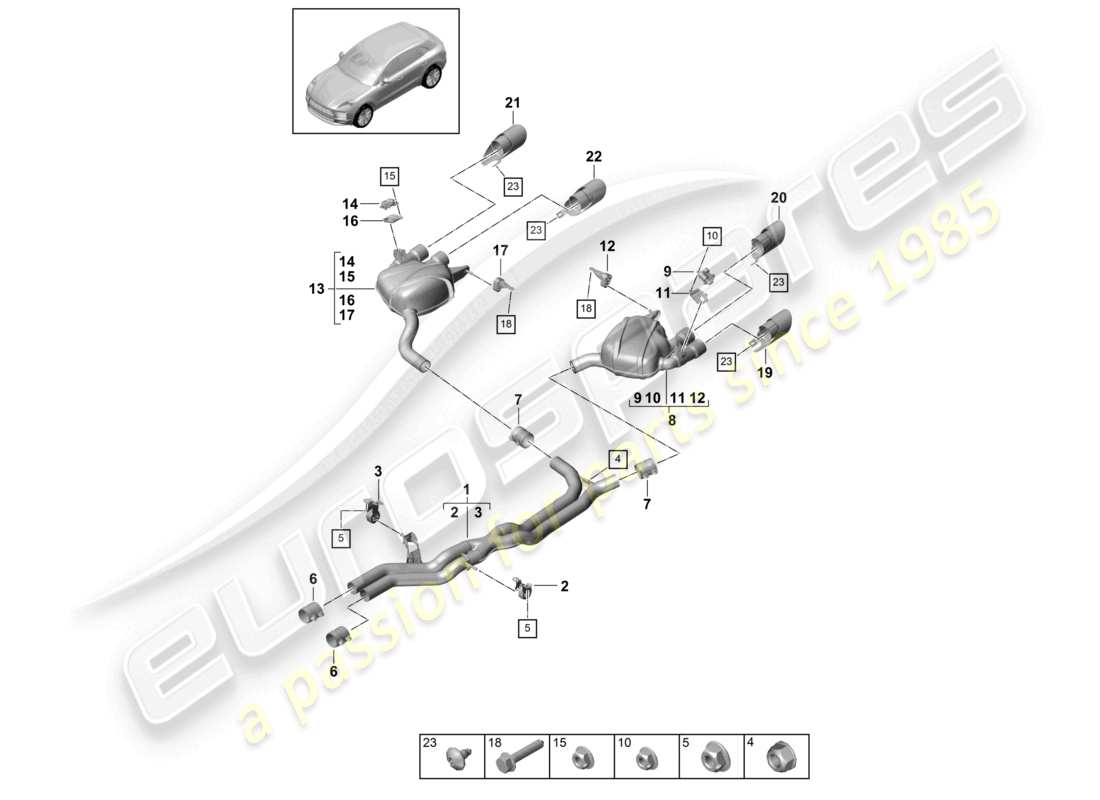 diagramma della parte contenente il codice parte 95b253435cy
