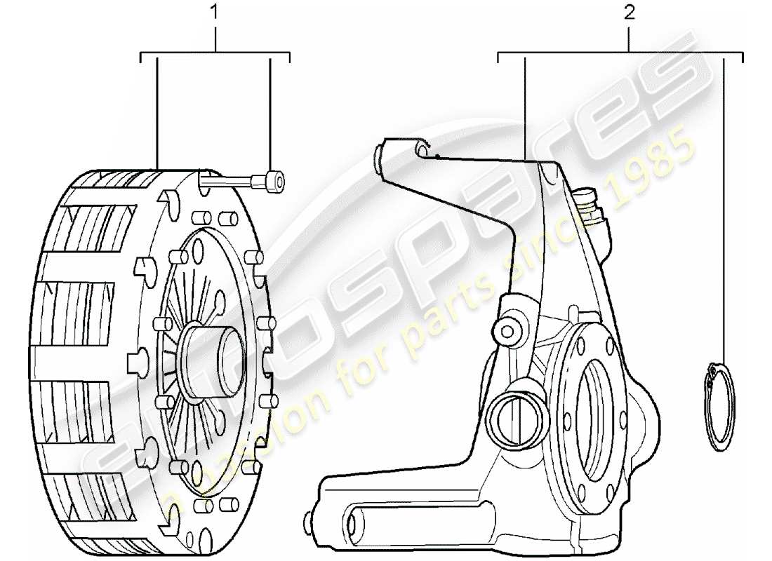 un diagramma delle parti dal catalogo delle parti porsche 1997 (refurbished and exchange catalogue)