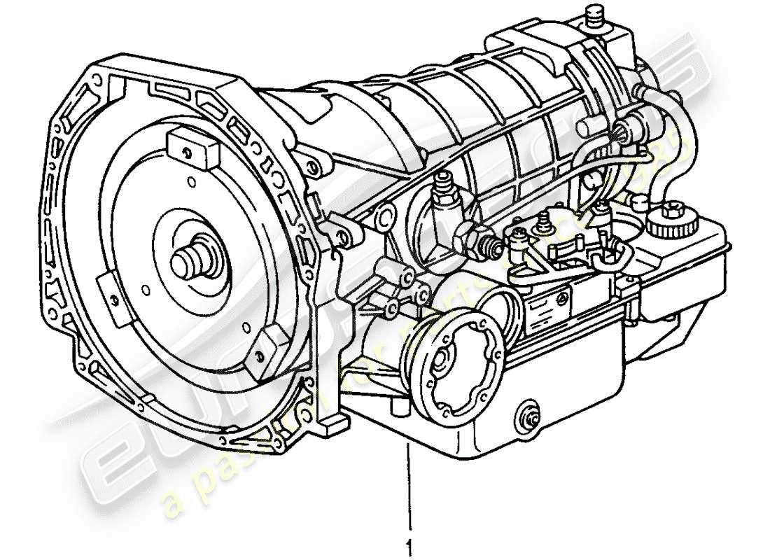 un diagramma delle parti dal catalogo delle parti porsche 1975 (refurbished and exchange catalogue)