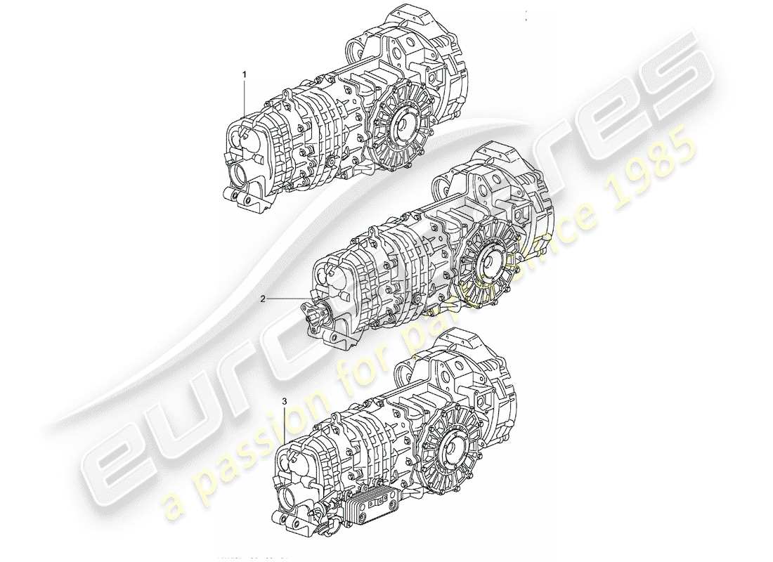 un diagramma delle parti dal catalogo delle parti porsche accessories and tequipment