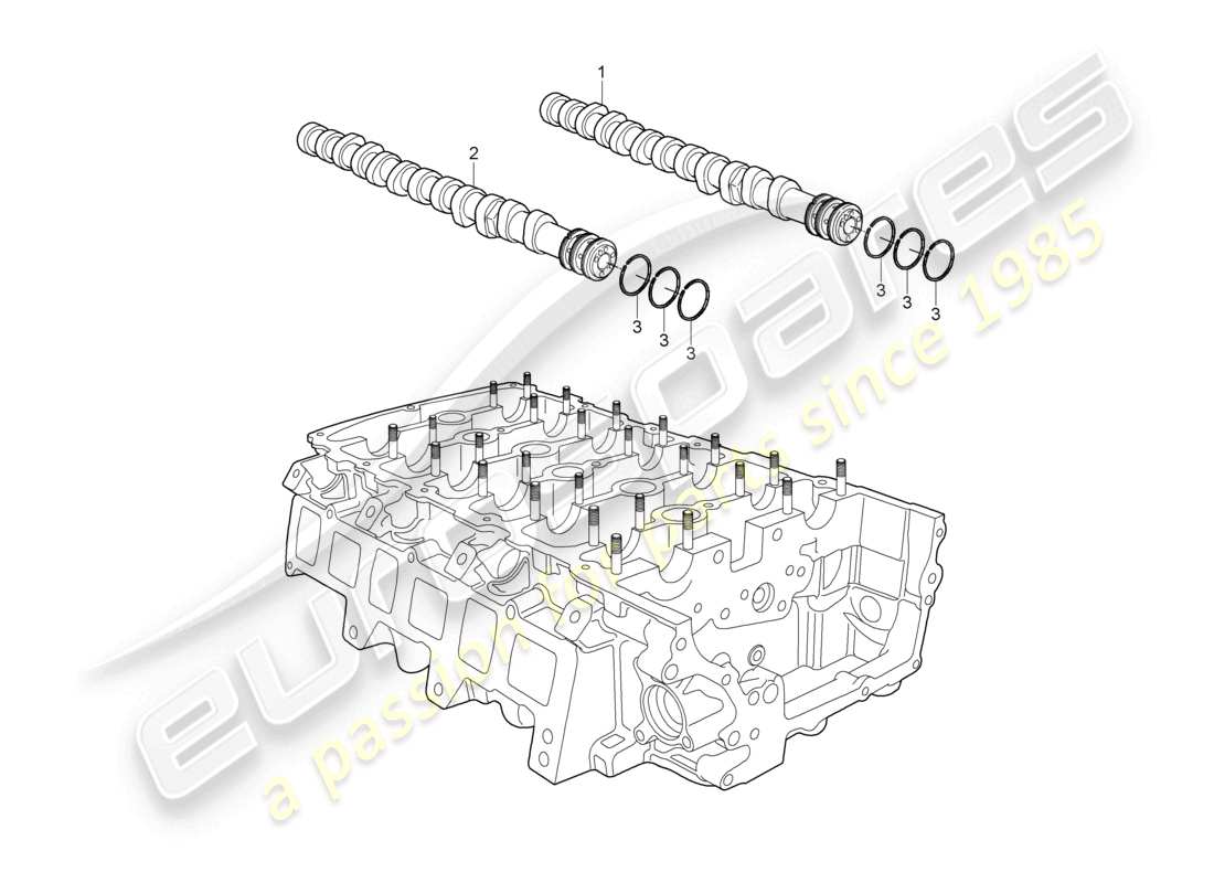 un diagramma delle parti dal catalogo delle parti porsche 2010 (cayenne e1 9pa)