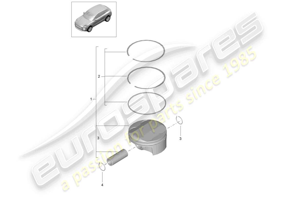 diagramma della parte contenente il codice parte pac107065d