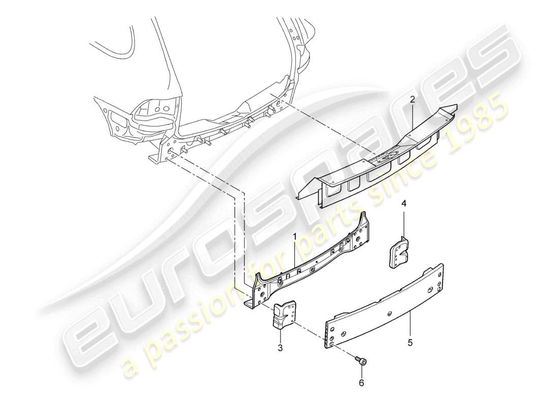 un diagramma delle parti dal catalogo delle parti porsche 2014 (cayenne e2 92a)