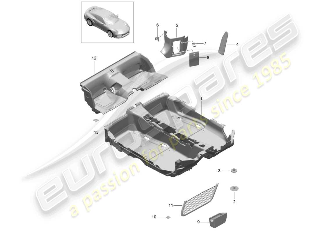 diagramma della parte contenente il codice parte 991551011a4gde