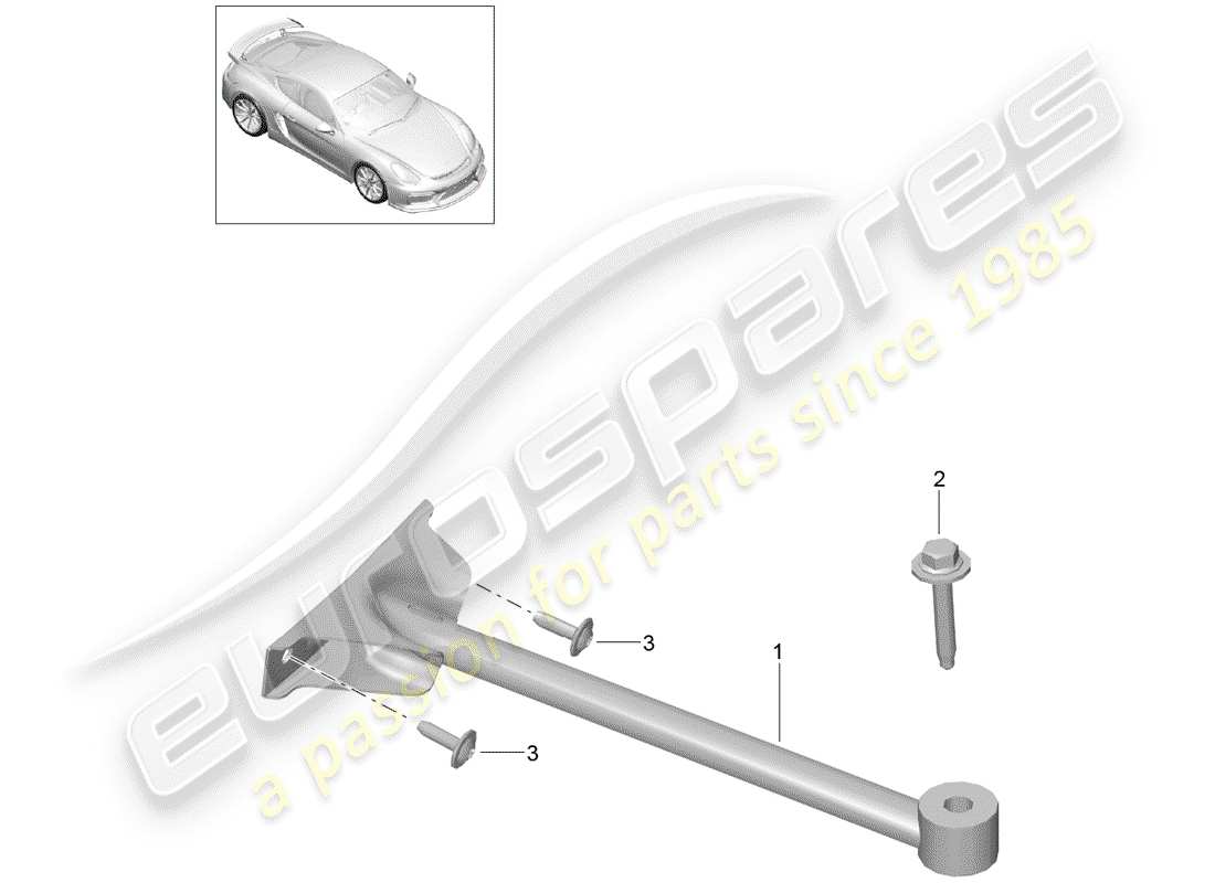 un diagramma delle parti dal catalogo delle parti porsche 2016 (981 cayman gt4)