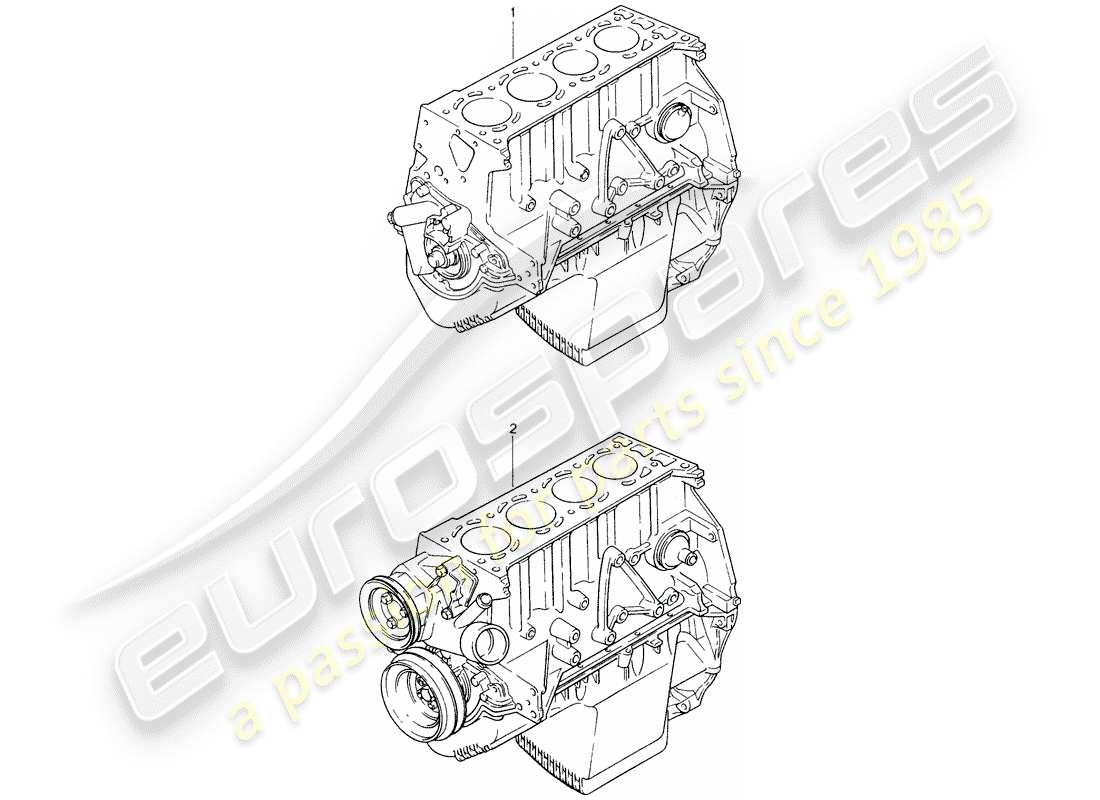 un diagramma delle parti dal catalogo delle parti porsche 2004 (refurbished and exchange catalogue)