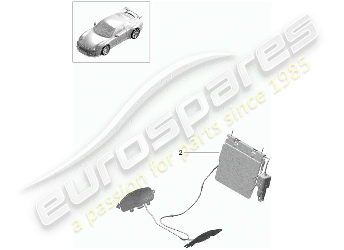 porsche 2019 (991-2 r/gt3/rs) supporto lombare schema delle parti