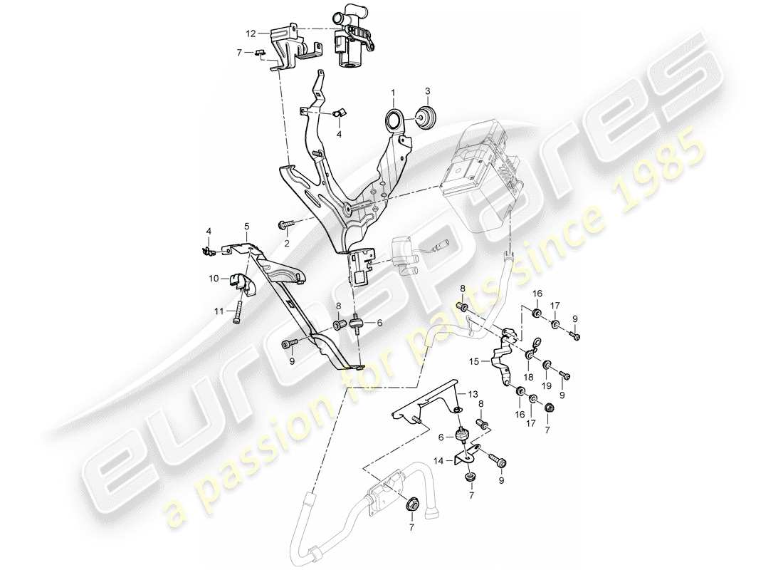 porsche 2006 (cayenne e1 9pa) staffa diagramma delle parti