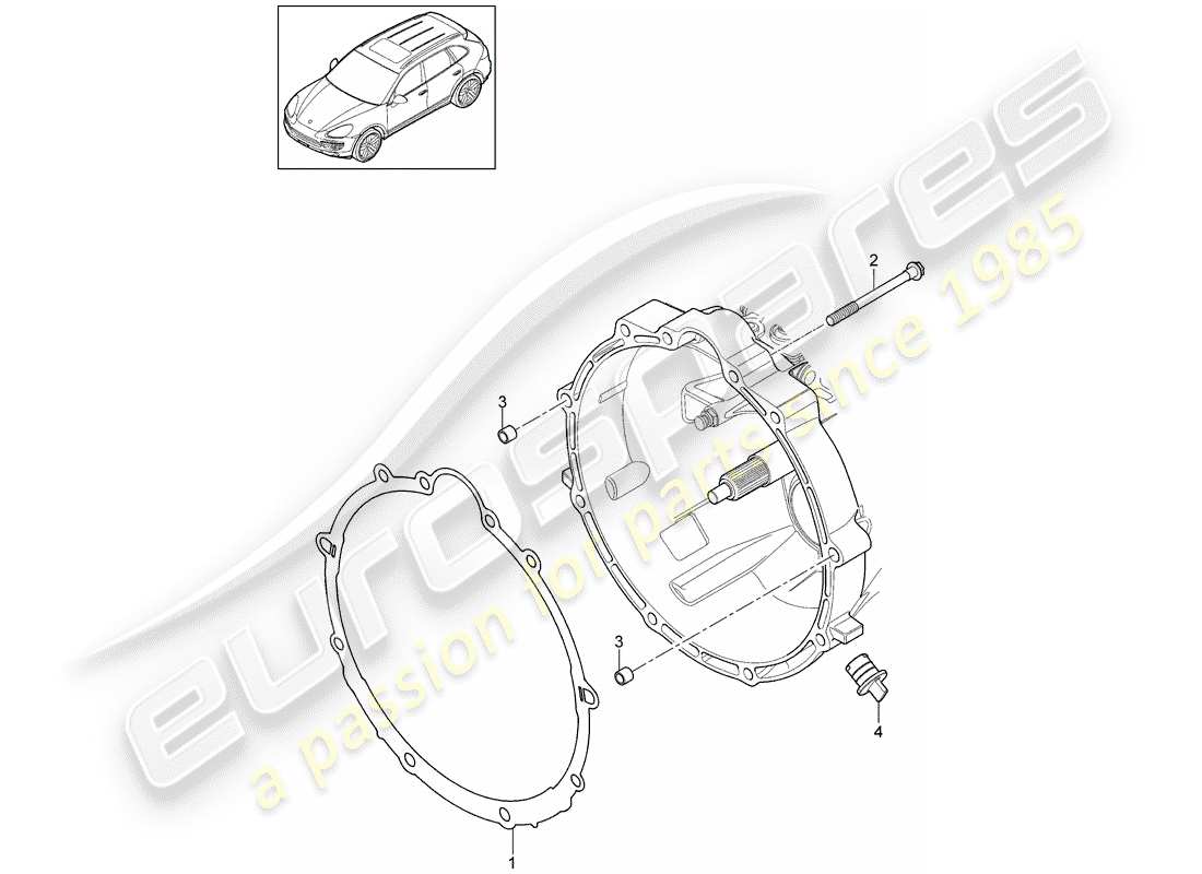 porsche 2018 (cayenne e2 92a) parti di montaggio per motore e diagramma delle parti