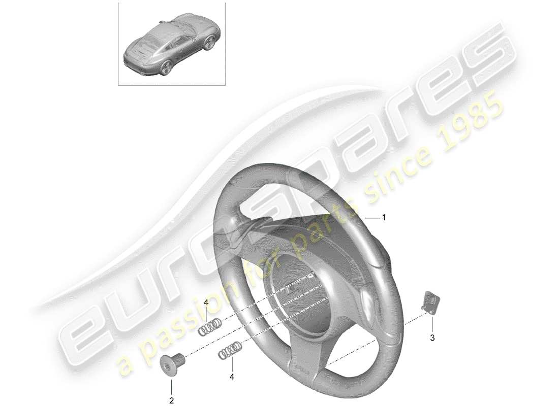 porsche 2013 (991-1) volanti diagramma delle parti
