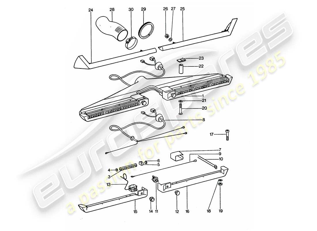 porsche 1977 (911 turbo) condizionatore - jet - accessori diagramma delle parti
