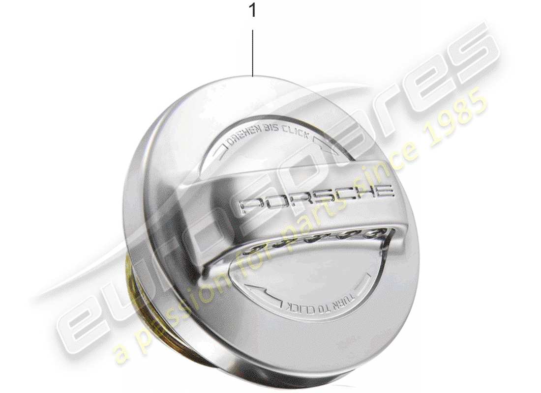 porsche classic accessories (2011) tappo serbatoio carburante - aspetto alluminio schema delle parti