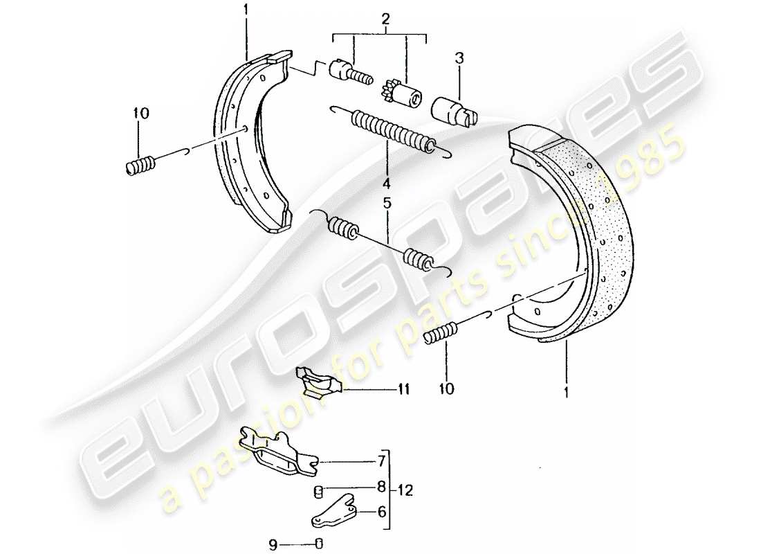 porsche 2004 (996 turbo / gt2) freno a mano diagramma delle parti