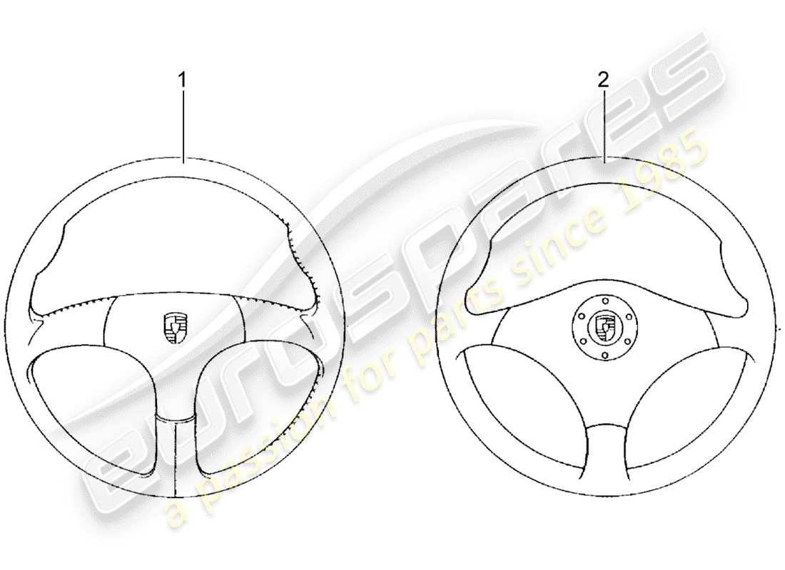 porsche classic accessories (2011) volante sportivo - senza: - airbag schema delle parti