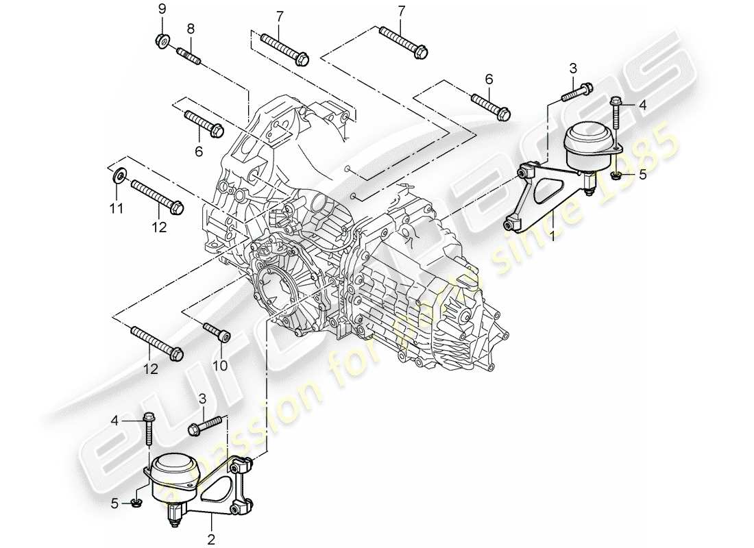 porsche 2007 (987 boxster) cambio manuale diagramma delle parti