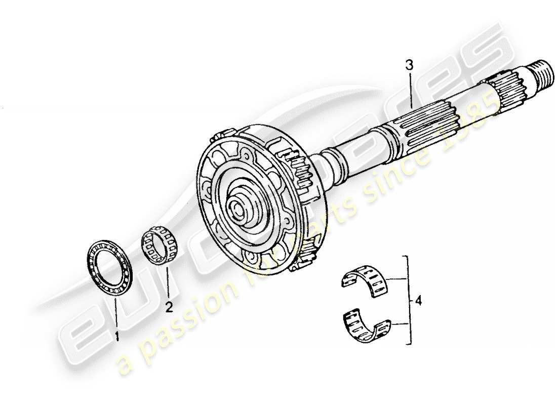 porsche 1992 (928) cambio automatico - porta pignone planetario diagramma delle parti