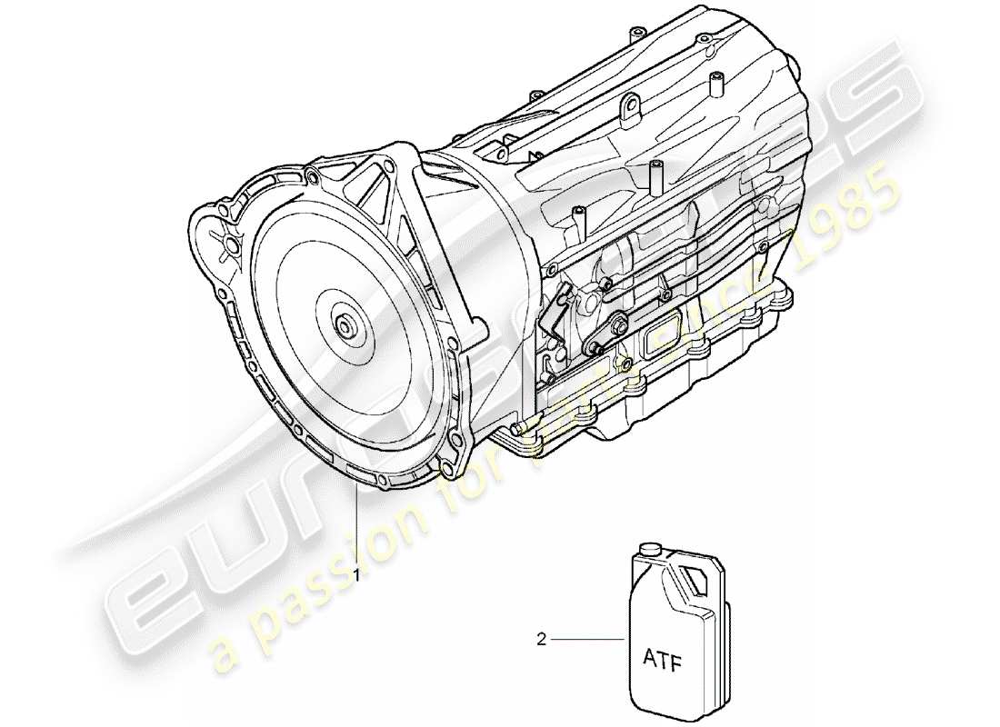 porsche 2004 (cayenne e1 9pa) 6-speed cambio automatico per schema delle parti