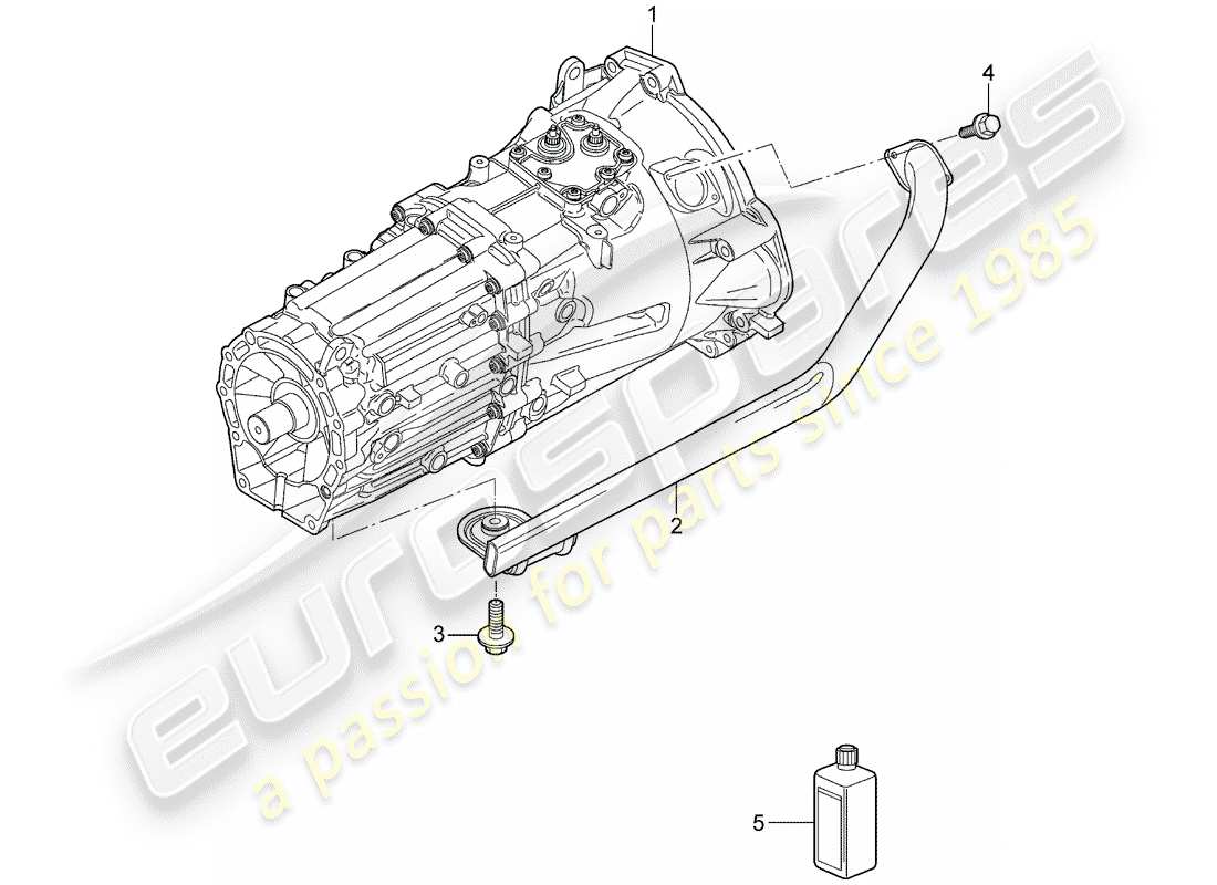 porsche 2004 (cayenne e1 9pa) diagramma delle parti del cambio