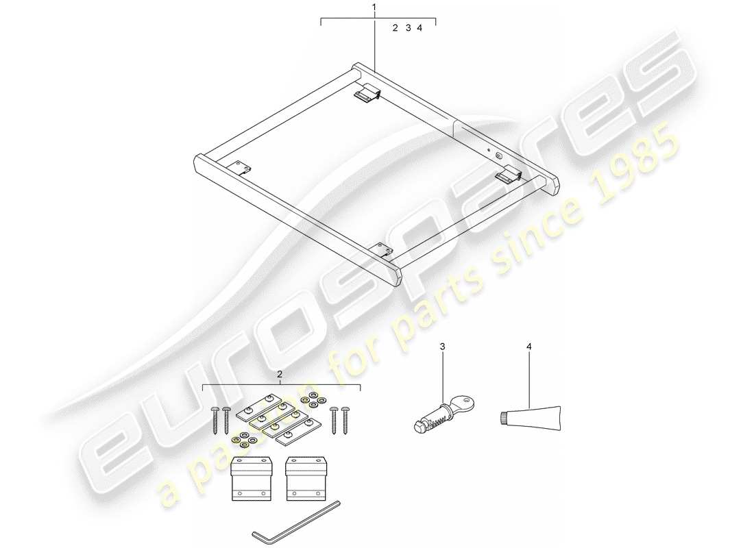 un diagramma delle parti dal catalogo delle parti porsche 2004 (tequipment cayenne)