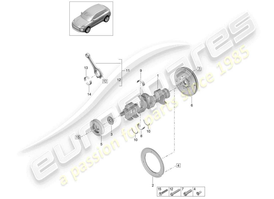 diagramma della parte contenente il codice parte 958105189