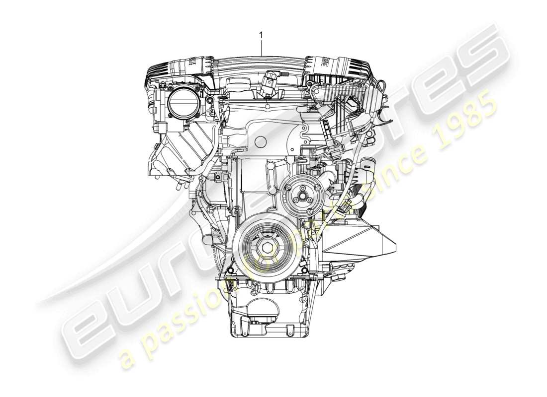 un diagramma delle parti dal catalogo delle parti porsche 2009 (cayenne e1 9pa)