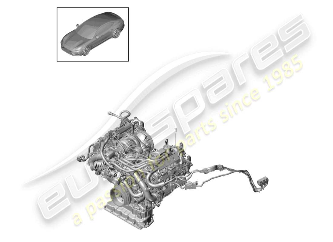 un diagramma delle parti dal catalogo delle parti porsche 2019 (panamera 971-1)