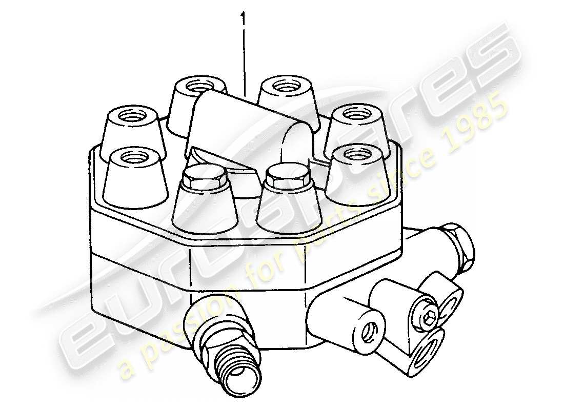 un diagramma delle parti dal catalogo delle parti porsche 1993 (refurbished and exchange catalogue)