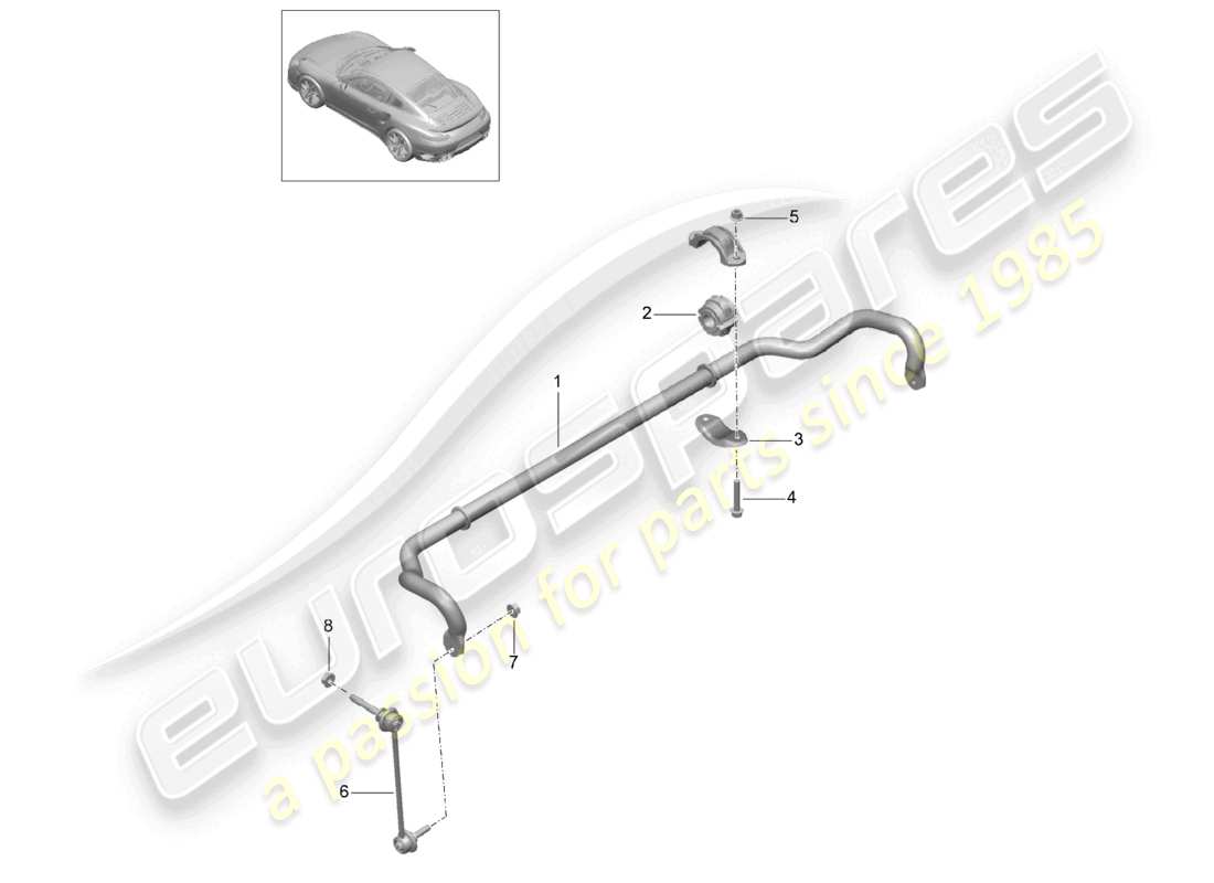 un diagramma delle parti dal catalogo delle parti porsche 2015 (991-1 turbo)