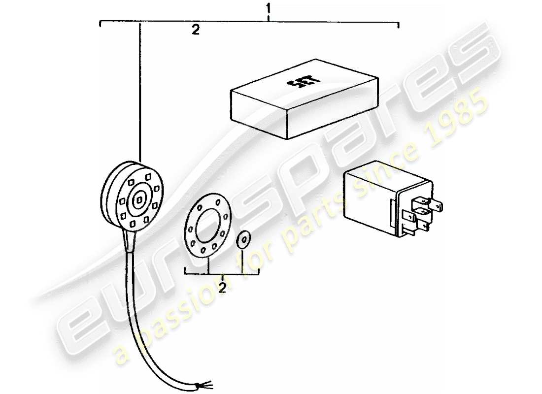un diagramma delle parti dal catalogo delle parti porsche 2003 (tequipment)