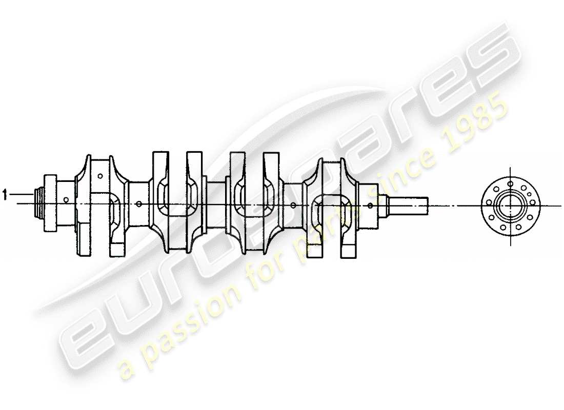 un diagramma delle parti dal catalogo delle parti porsche 1968 (refurbished and exchange catalogue)