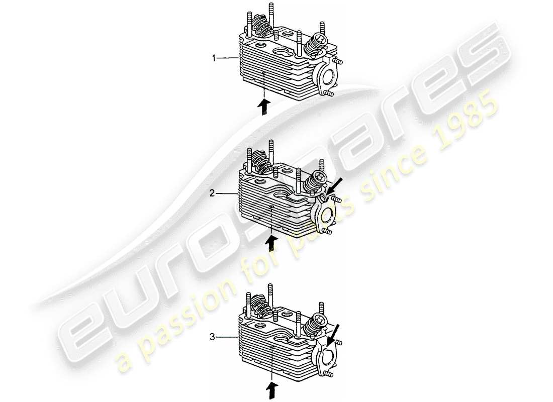un diagramma delle parti dal catalogo delle parti porsche 1981 (refurbished and exchange catalogue)