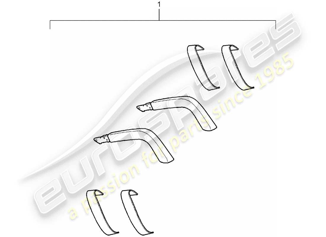 un diagramma delle parti dal catalogo delle parti porsche 2013 (tequipment cayenne)